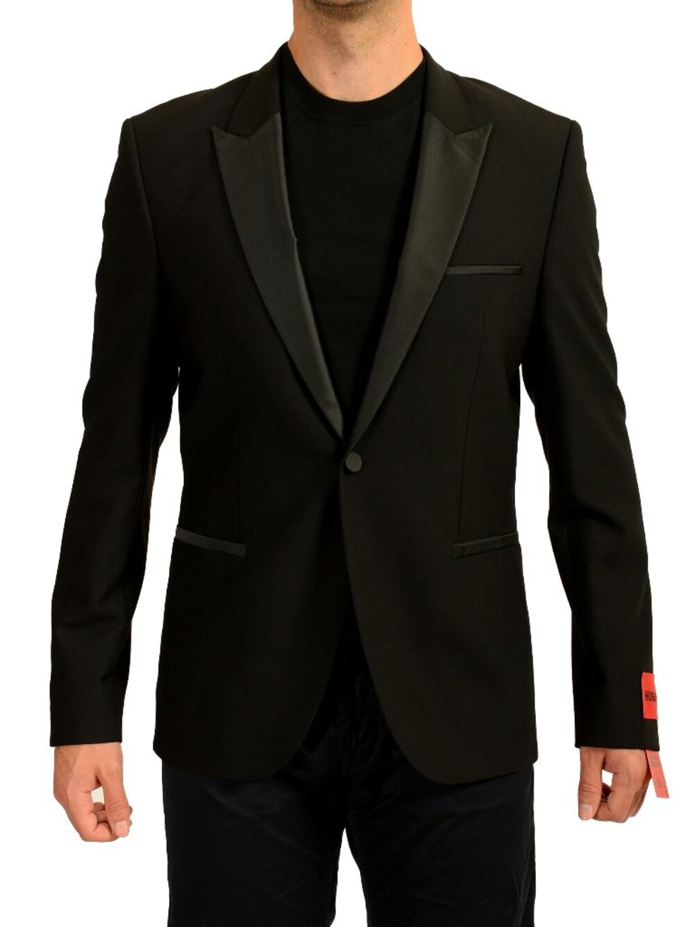 Hugo Boss Men's "Arti224E2x" Extra Slim Fit Wool Tuxedo Blazer US 40R IT 50R